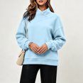 thumbnail image 5 of Horkkom Mock Neck Sweatshirt Solid Color Casual Long Sleeve Tops Oversized Pullover Fall Sweatshirt M, 5 of 6