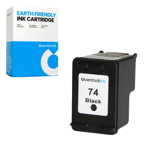 OverstockInk 74 Ink Cartridge Black Compatible for HP74 for DeskJet D4245 D4260 (1 Black)