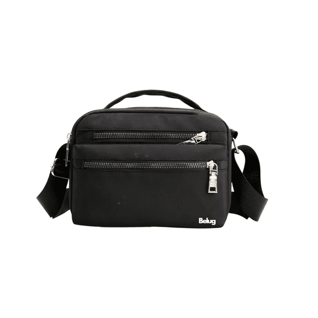 Bolso Belug Bandolera Pequeño Y Sencillo Con Cremallera Para Mujer Negro