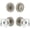 Satin Nickel, variant on Viaggio Clomlnqdc_Combo_234 Motivo Solid Brass Single Cylinder Keyed Entry Door Knob Set