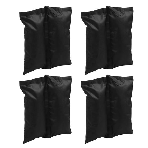 WRISTBIQUE 4Pcs Black Canopy Weight Bags with Strong Stitching and Fasteners for Outdoor Tent Stability