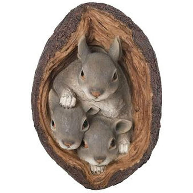Funny Garden Tree Bark Decoration, Spring Outdoor Creative Ghost Face/Owl/Rabbit Garden Tree Statue Figurine Ornament, Poly Resin Yard Tree Hugger Props, Tree Sculpture Garden Decor (Rabbit)