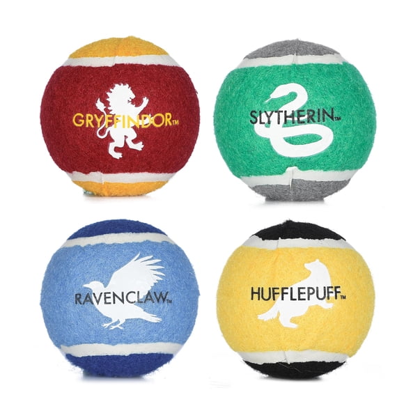 Juguete para Perro Harry Potter 4 Unidades Pelotas de Tenis Orgullo Hogwarts 6.5 cm