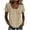 Beige(Womens Tops), variant on Short Sleeve Cotton Linen Tops for Women Floral Embroidery Casual U-Neck Blouses for Summer
