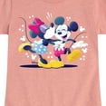 thumbnail image 3 of Disney - Mickey Minnie Kiss - Youth Girls Short Sleeve Graphic T-Shirt, 3 of 5