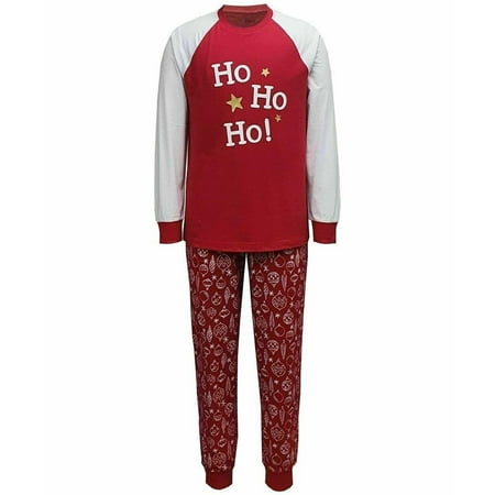 

Family Pajamas Matching Men s Christmas Ornament Ho Ho Ho Print Pajama Set Red M New with box/tags