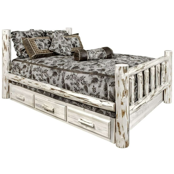 Montana Collection Queen Bed w/ Storage, Ready to Finish