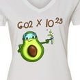 thumbnail image 4 of Inktastic Avogadro's Number with Avocado Chemist Women's V-Neck T-Shirt, 4 of 5