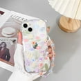 thumbnail image 2 of Compatible for iPhone 13 Case Clear Cute Flower Floral with Chain Wave Frame for Girls Women Pattern Soft TPU Shockproof Protective Girly-Colorful Floral, 2 of 13