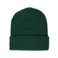 thumbnail image 1 of Knitted Cap Beanie with Cuff - Dark Green, 1 of 1
