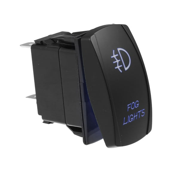 Unique Bargains Fog Lights 5 Pin Toggle Rocker SPST Switch Laser ON/OFF Button 20A/12V 10A/24V for Car Blue LED Lighted