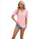 thumbnail image 2 of Blusas Informales Elegantes para Mujer, Camisas con Cuello de Solapa, Blusas de Verano Informales de Negocios A , Rosa XXL, 2 of 8