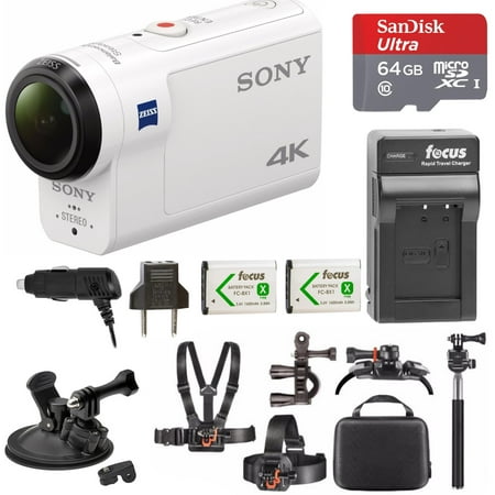 Sony FDR-X3000 4K Action Cam with 64GB microSD Card and Action Accessory
