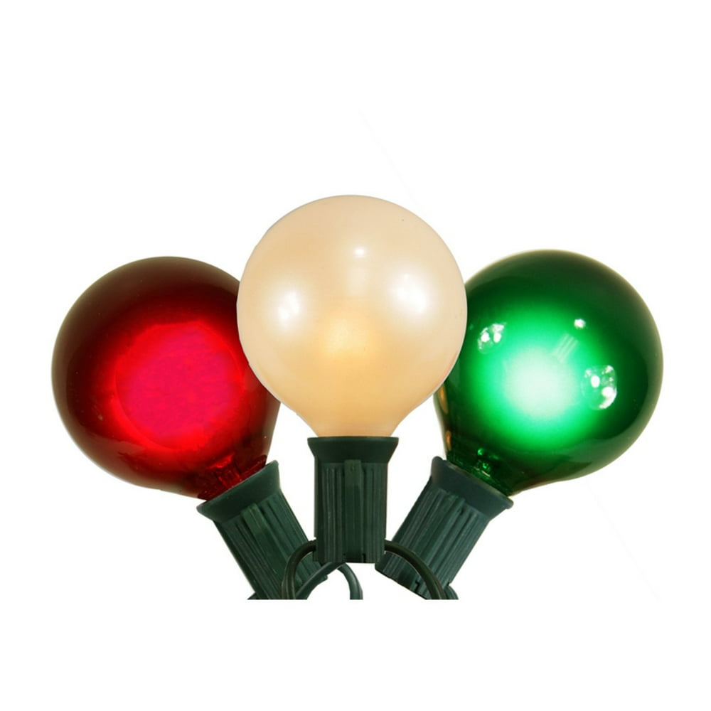 Northlight 15 ct. G50 Globe Christmas Lights with Green Wire 11 in
