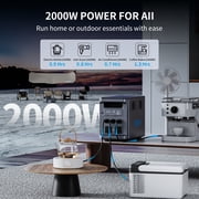 ABOK Ark2000 Expandable Power Station 2000W, 1536Wh LiFePO4 (Up to 3072Wh) for Home Backup, Blackouts & Hurricanes