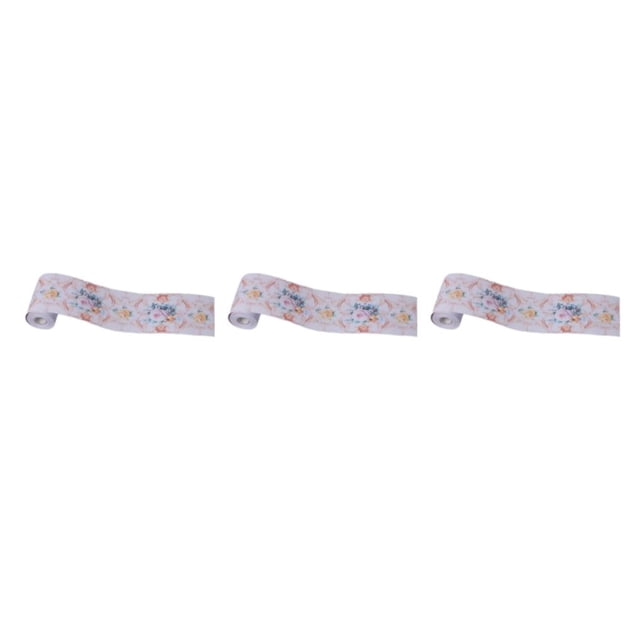 kurtrusly PVC Self-adhesive Wallpaper Border Sticker For Wall And Ceiling Waterproof And Decorative Made style 1 3Set