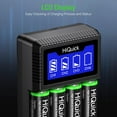 thumbnail image 6 of HiQuick 4 Bay AA AAA Battery Charger, USB Input Fast Charging and Independent Charging Slot with Smart LCD Display Battery Charger for 1.2V NiMH NiCD Rechargeable AA/AAA Batteries（USB Cable Included）, 6 of 8