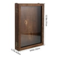 thumbnail image 2 of OUNONA Shadowbox Display Case Wood Dark Brown Vintage Style for Home Decor 1Set, 2 of 8