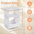 thumbnail image 2 of PinkSheep Bedside Table Small Nightstand End Table Accent Table Organizer with Storage for Bedroom Living Room White, 2 of 6