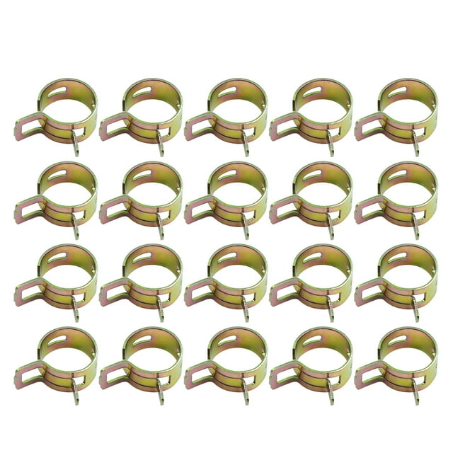 Unique Bargains 20pcs 16mm Auto Car Fuel Line Spring Clips Water Pipe Air Tube Clamps Hose Fastener