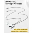thumbnail image 6 of KeyStyle Envelope Locket Necklace with Love You Letter for Women Stainless Steel Mother Day Valentine Birthday Jewelry Gift for Her, 6 of 10
