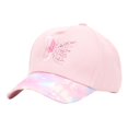 thumbnail image 5 of RTKFRFLM Girls Butterfly Embroidered Sequin Baseball Cap Outdoor Adjustable Sun Protection Hat 3-6 Years, 5 of 5