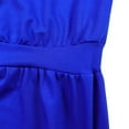 thumbnail image 4 of Women's Pleated Loose Swing Casual Dress Knee Length Flowy Work Wrap Dress, 4 of 8