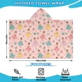 thumbnail image 2 of Princess Dress Ballet Pattern Hooded Bath Towel，60"x35" for Ages 3 To 12 Kids, Quick Dry Lightweight Soft Microfiber Hood Beach Towel Cover Up for Kids, 2 of 7