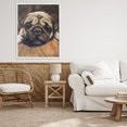 thumbnail image 3 of Stupell Industries Rustic Lodge Pug Soulful Portrait White Framed Giclee Art, 24 x 30, by George Dyachenko, 3 of 8
