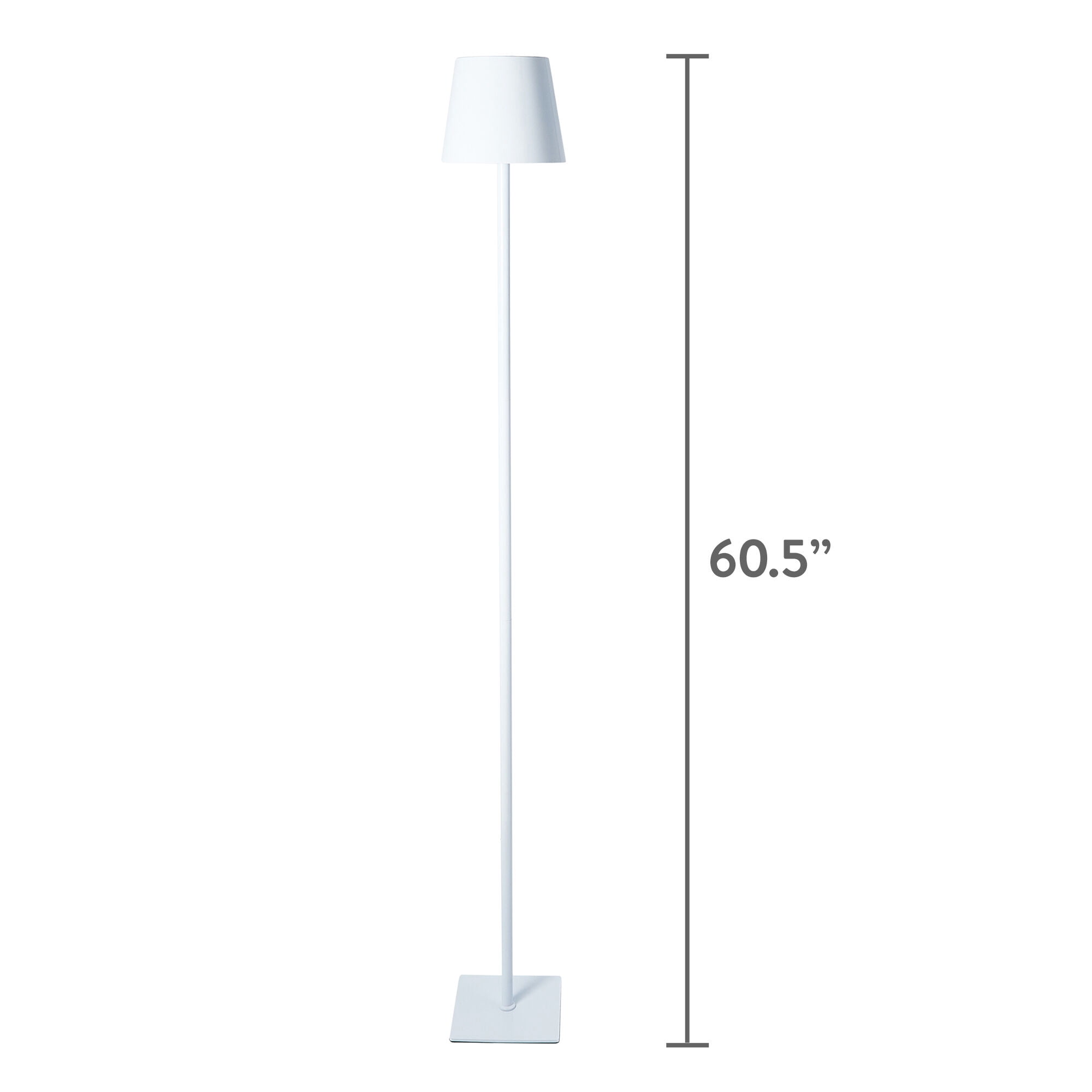 Mainstays 60" LED Rechargeable Metal Floor Lamp, White