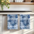 thumbnail image 7 of Navy Blue Palm Leaves Kitchen Towels Set of 3, Summer Tropical Botanical Coastal Absorbent Dish Towels for Kitchen, Microfiber Hand Towel, Quick Drying Tea Towel for Cleaning Decorative Dishcloths, 7 of 7