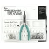 DIY Jewelry Making Kit with Jewelry Pliers and Findings, Silver, Teal