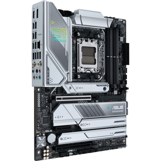 Placa base ASUS Prime X670E-PRO WiFi AMD X670 AM5 Ryzen™ Desktop 9000 8000 y 7000 ATX con PCIe® 5.0, cuatro ranuras M.2, ranuras DDR5, USB 3.2 Gen 2x2 Type-C®, compatibilidad con USB4®, WiFi 6E y Ethe