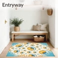 thumbnail image 3 of ODIKA 3'x5' Machine Washable Non-Slip Area Rug, Tropical Seashell Nautilus High Traffic Rug, Ivory, 708690, 3 of 7