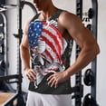 thumbnail image 6 of Haiem Largemouth Bass Fish in USA Men Workout Tank Top Gym Bodybuilding Sleeveless Muscle T Shirts Athletic Tank Breathable Workout Shirt-4X-Large, 6 of 8