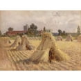 thumbnail image 2 of Heywood Hardy 24x19 Gold Ornate Framed and Double Matted Museum Art Print Titled - Corn Stooks by Bray Church, 2 of 4