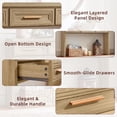 thumbnail image 6 of Joaxswe 47" Modern Wood Long Sofa Table Behind Couch, Console Table with 3 Drawers for Entryway, Oak, 6 of 8
