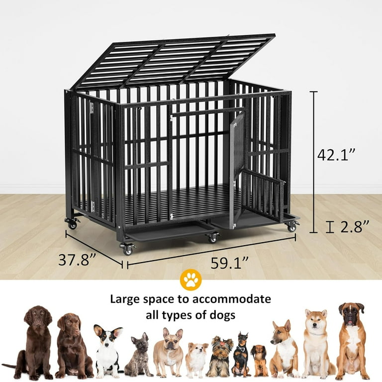 Ubuy Pet Supplies 54 Dog Crate With Divider Betisef 60 Inch Heavy