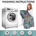 thumbnail image 6 of Wearable Oversized Blanket,Blue Pioneer Flower and Paisley Pattern Wearable Blanket Hoodie for Adults,Cozy Hooded Blankets with Super Pockets,Super Warm Fuzzy Pullover for Women & Men, 6 of 6
