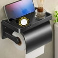 thumbnail image 1 of TIMIFIS Toothbrush Holders Toilet Tissue Box Wall Mounted Bathroom Water Proof Toilet Paper Box Roll Bathroom Storage Shelf Storage Rack Paper Towel Rack Storage Shelf, 1 of 6