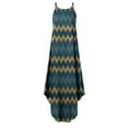 thumbnail image 4 of SMihono Robe Maxi Boho d'Été pour Femmes Grande Taille Robe d'Été Décontractée Sans Manches à Col Licou avec Bretelles Jupe Fendue Maxi Imprimée Robe de Plage Robe d'Été, 4 of 4