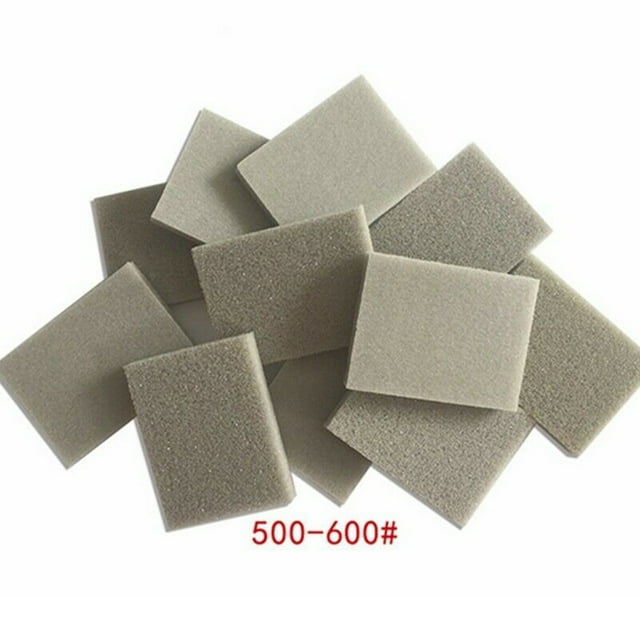 10Pcs Foam Sanding Block Wet Dry Bodywork Fine Coarse Grit Sandpaper Sponge Pads