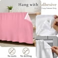 thumbnail image 5 of Pink Cabinet Curtains 35"W x 35"L, Pure Pink Sink Skirt for Bathroom Vanity Kitchen Self Adhesive, Dust-Proof Privacy Curtain for Shelves Closet Laundry Room Pantry, 5 of 9