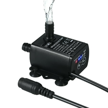 Decdeal Ultra-quiet DC12V 10W 400LH Lift 400cm Brushless Pump 5.5*2.1mm Female Submersible Fountain with Adjustment Function