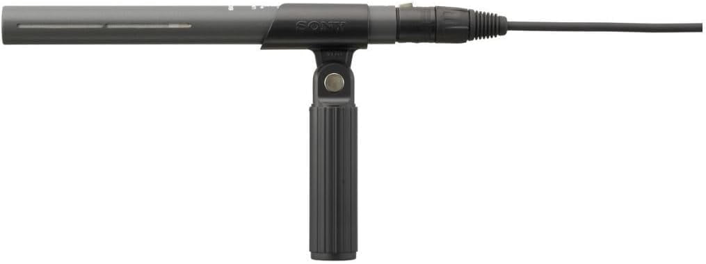 Sony ECM-673 Short Microphone – Lightweight Electret Condenser Mic with XLR Connection – Professional Audio for Broadcast, Interviews, & Field Recording + Cable Ties + Mic Cleaner + More