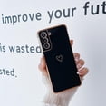 thumbnail image 4 of Compatible with Samsung Galaxy S21 5G Case for Women Girls, Cute Love Heart Pattern Electroplated Design Soft Slim TPU Protective Bumper Cover for Samsung Galaxy S21 6.2＂-Black, 4 of 7