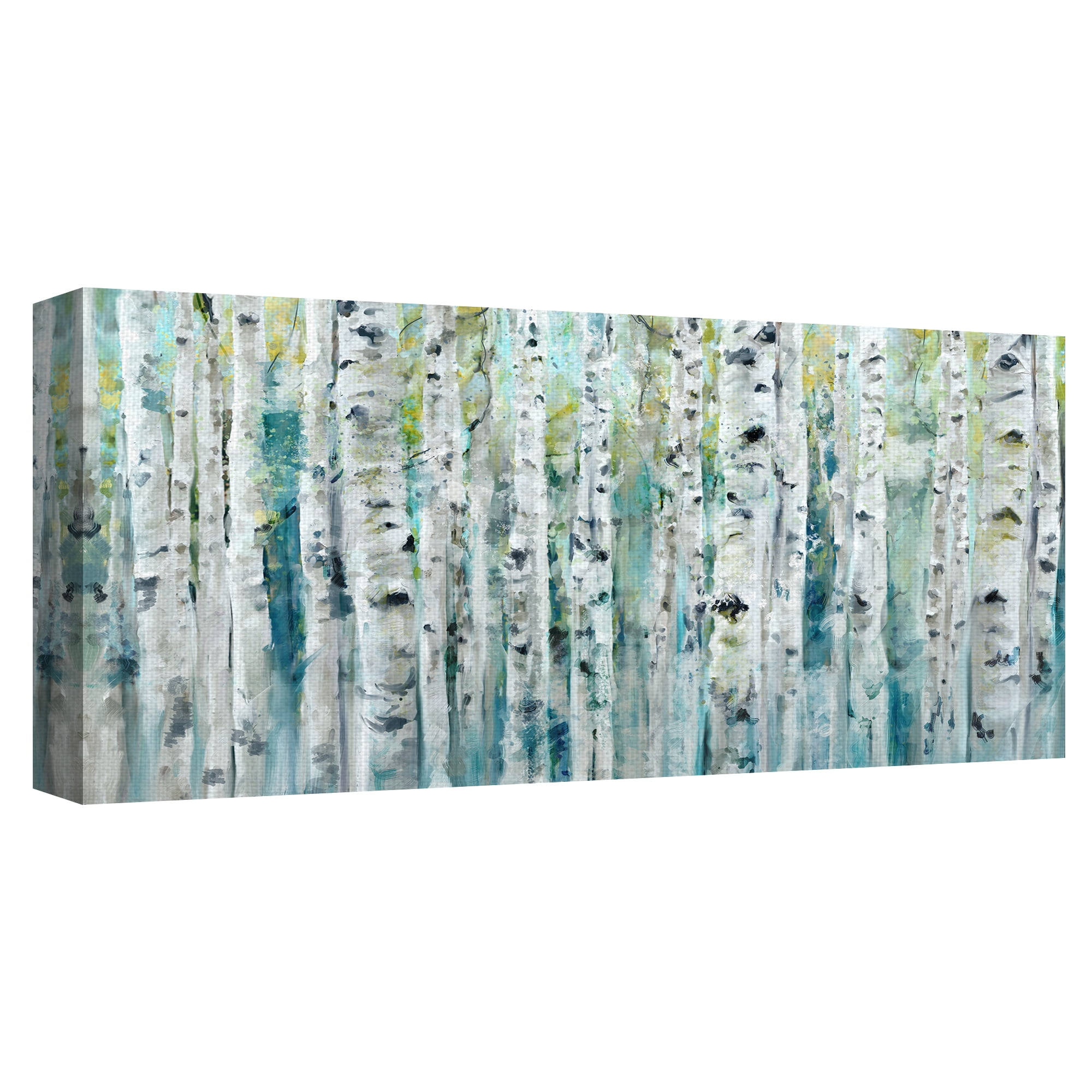 Masterpiece Art Gallery Spring Birches Blue Forest by Studio Arts Canvas Art Print