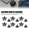 thumbnail image 3 of 50 Sets Leather Five Pointed Star Rivet, Strong Grip Quick and Easy Installation Pentagram Shape Leather Rivets for Shoes Bags Clothing10mm Gold, 3 of 7