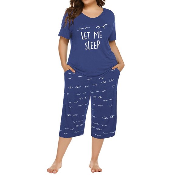 Langwyqu Plus Size Women Spring Summer 2 Piece Set Loungewear Sleepwear Female Casual Cotton Homewear Sport Suit