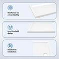 thumbnail image 4 of vidaXL Shower Base Pan with Center Drain Shower Tray Bath Pan ABS Rectangular, 4 of 7